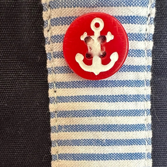 Good Lad Crab Embroidered Nautical Red White and Blue Dress 2T - Picture 5 of 7
